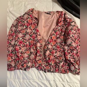 Floral Pink Jacket Zara size medium